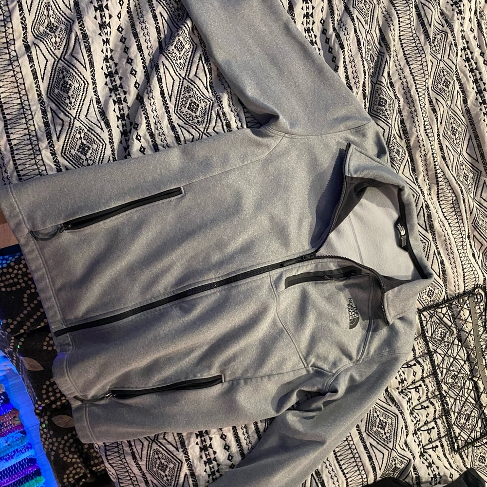 The north face zip up sweater